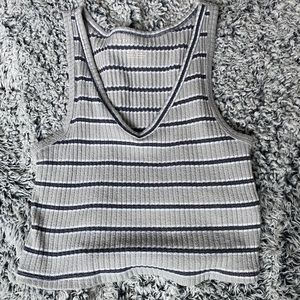 Stripe tank top crop top